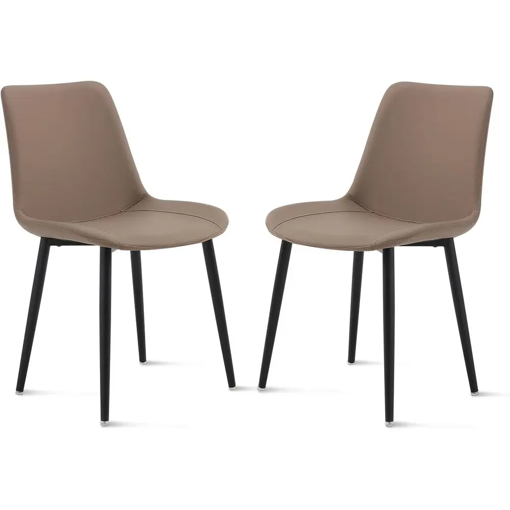 

Комплект из 2 обеденных стульев, современные кожаные стулья для кухни и столовой, удобные стулья для обеда, кухонные стулья или стулья для ресторана.