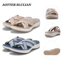 Sommer Frauen Keils andalen Premium ortho pä dische Open Toe Hausschuhe lässig Low Heels Sandal ias weibliche Plattform leichte Schuhe