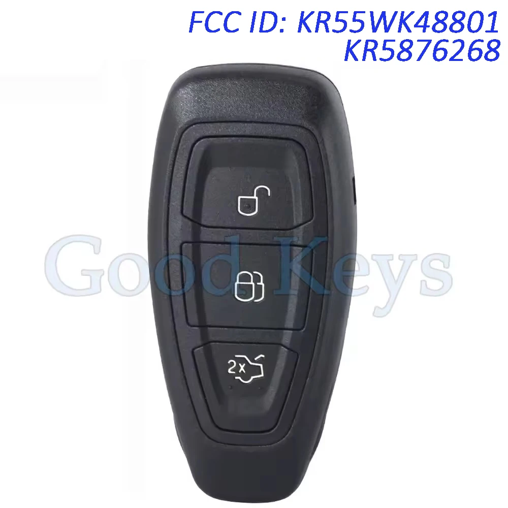 

KR55WK48801 KR5876268 Remote Key Fob for Ford C-Max Fiesta Grand Focus Mondeo Kuga 2014DJ5022 164-R8048 7S7T-15K601-ED 433MHz