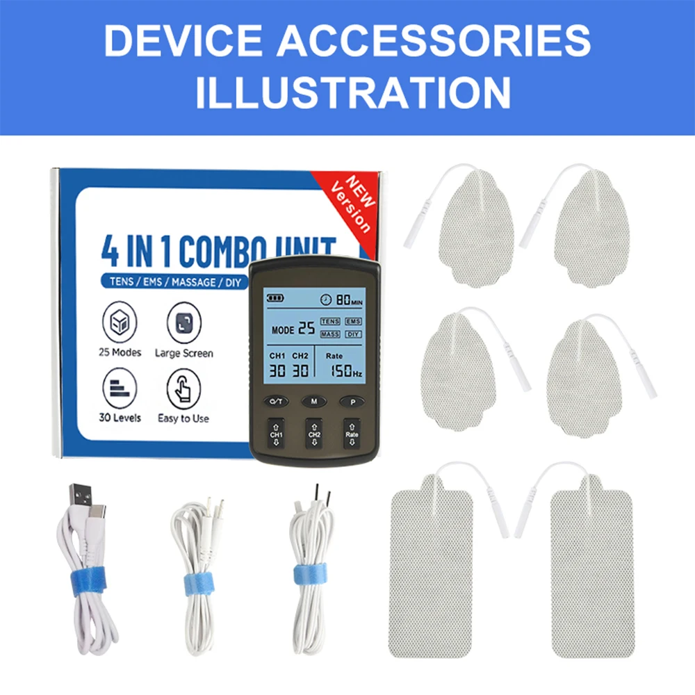 TENS Low Frequency Pulse Physiotherapy Apparatus Micro Current Instrument Dual Output Meridian Multifunctional Massage Device