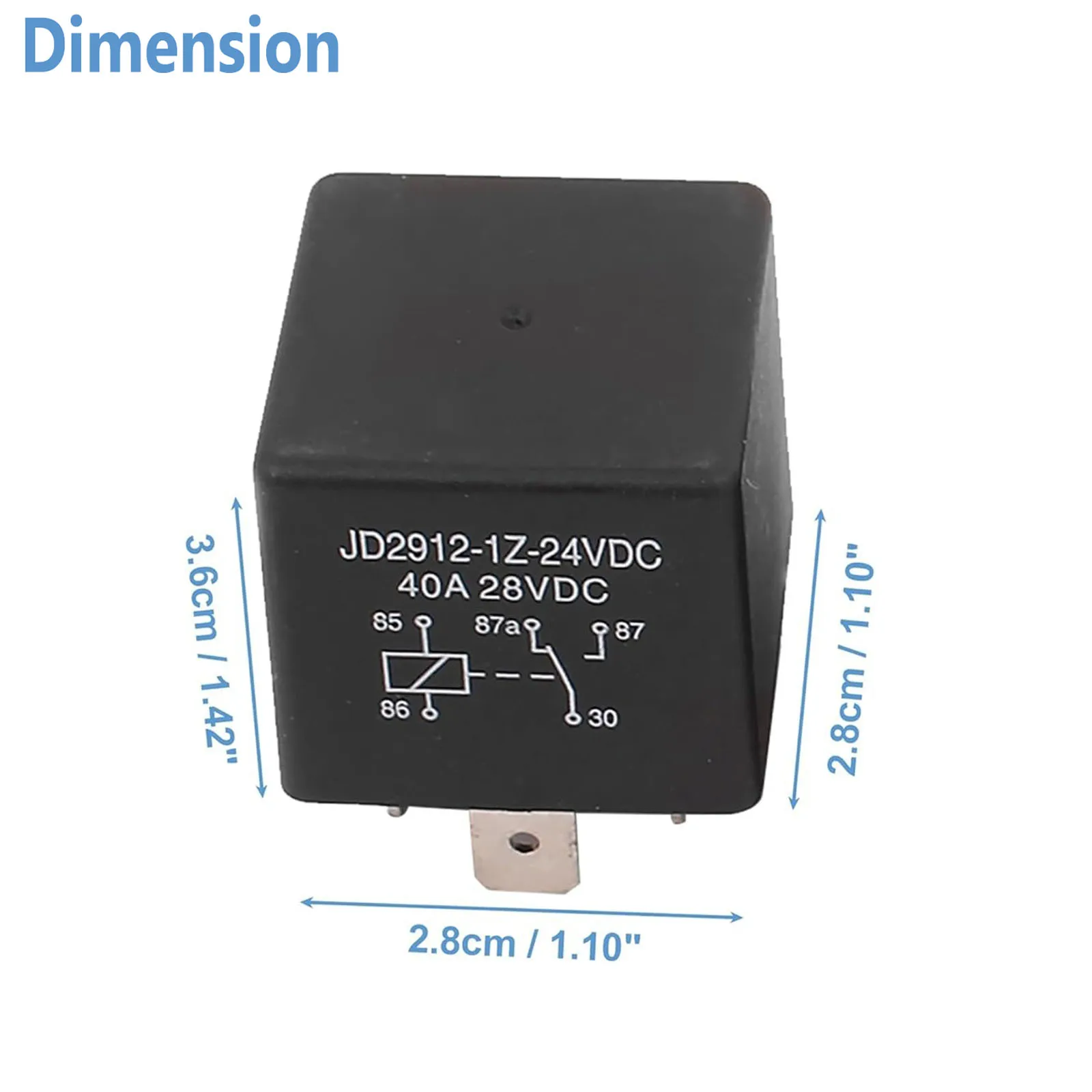5pcs Motor Relay 5 Pin 24V Coil 40amp Spdt JD2912-1Z-24VDC 40A 28VDC, Contactor Relay Switch Power, Relay Lighting Controller