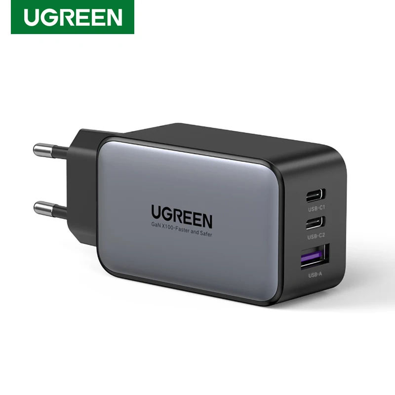 Ugreen 65W GaN Charger USB Type C Quick Charge 4.0 3.0 PD USB Charger Fast Charging For iPhone 15 14 13 Pro Max Laptop Macbook