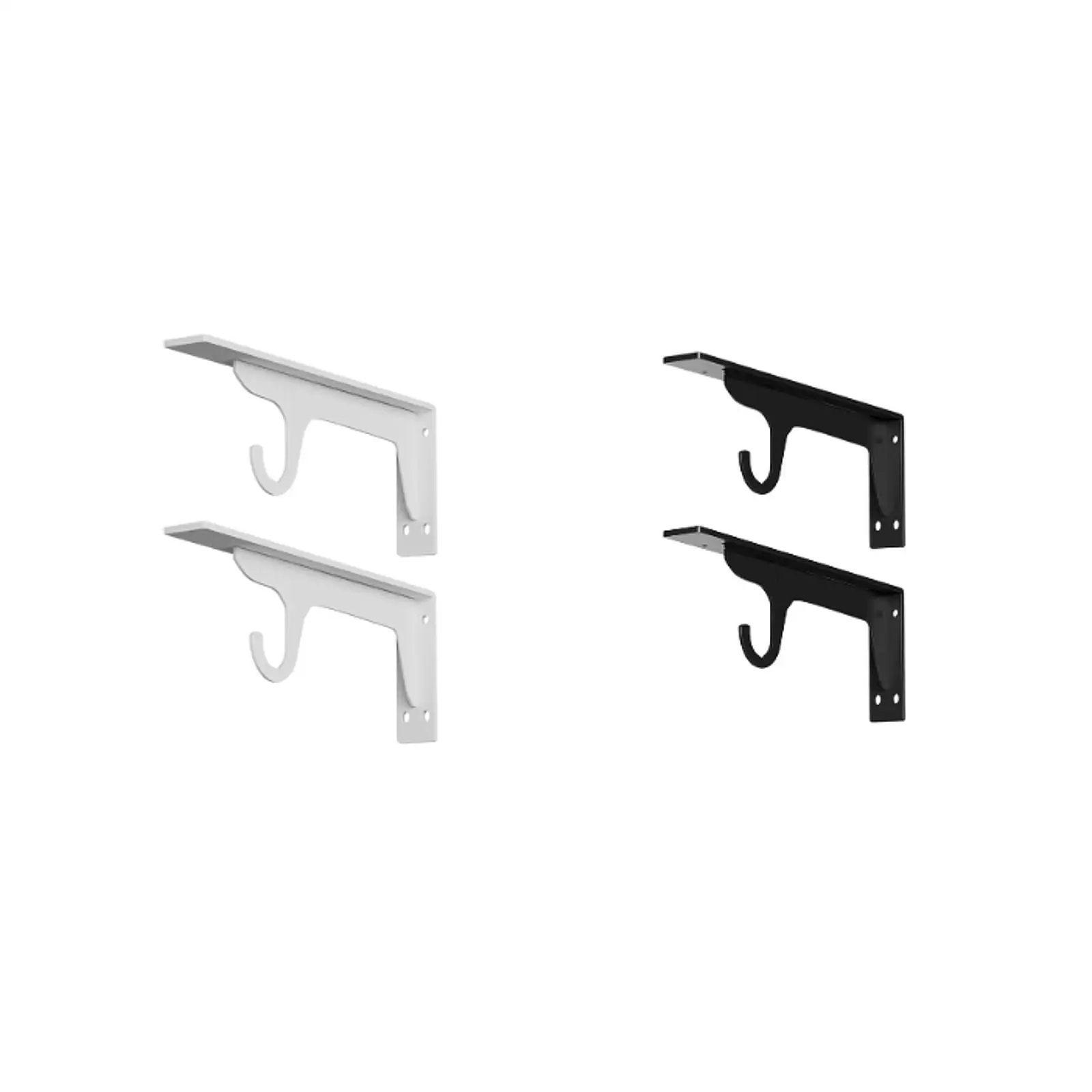 

Wardrobe Hanging Rod Holder Shelf Bracket for Kitchen Balcony Rail Rod End