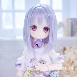 Wigs High Temperature Short Straight Hair For 1/3 1/4 MSD MDD Doll Hair Accessories Girls DIY Gift