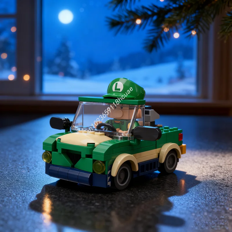 156 Uds. MOC Hot Wheels Luigi Mariose modelo bloques de construcción juguete para montar DIY regalos de navidad Idea ladrillo cumpleaños