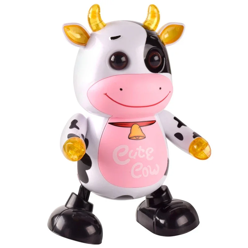 

14 Songs Dancing Robot Cow Baby Electric Toys Sound Light Music Cow Parent-child Interrecative Toddler Toys Kid Christmas Gift