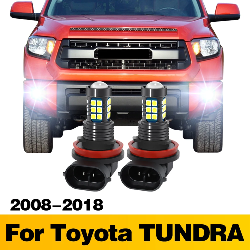 2 ชิ้น LED โคมไฟรถด้านหน้าหมอกอุปกรณ์เสริมสําหรับ Toyota TUNDRA 2008 2009 2010 2011 2012 2013 2014 2015 2016 2017 2018