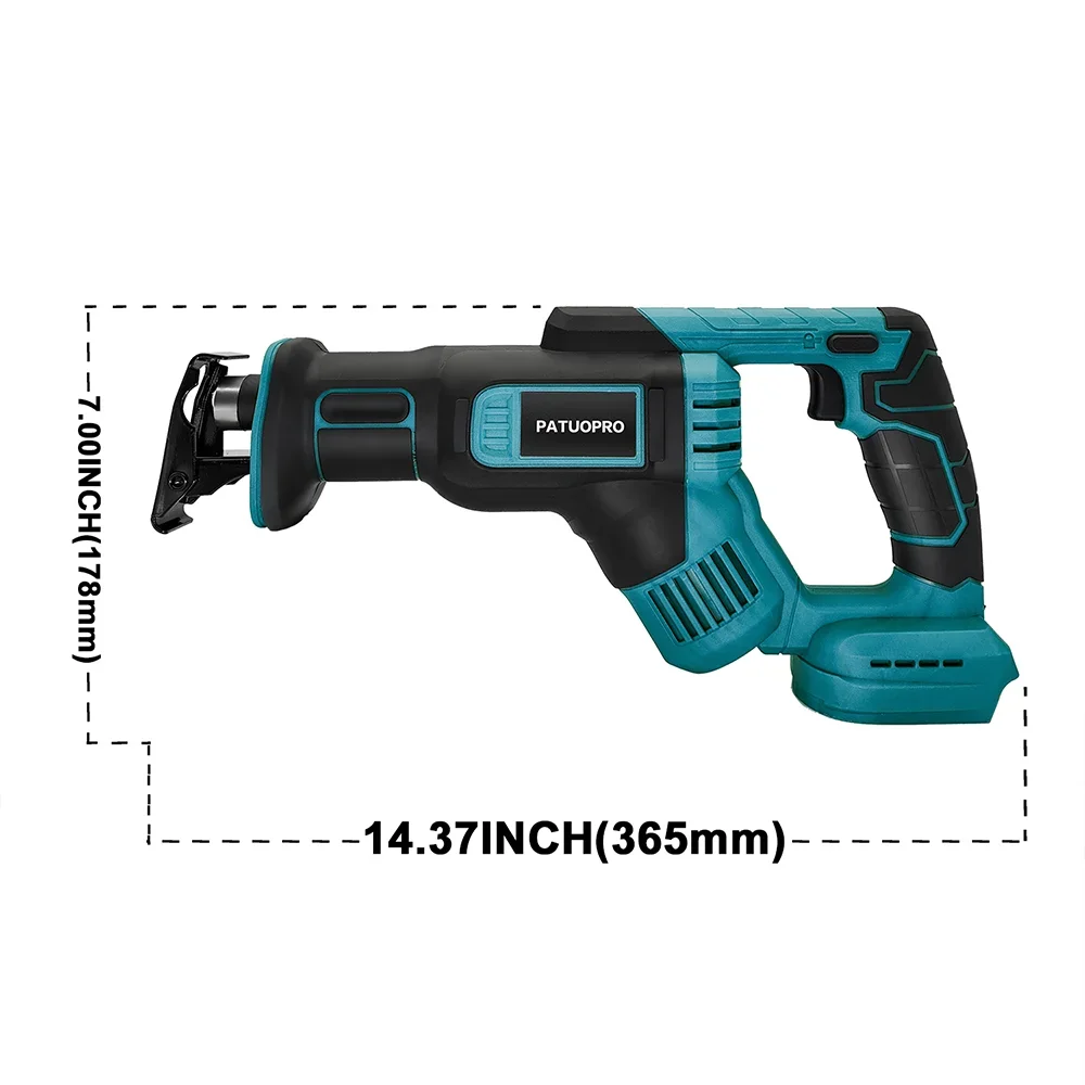 Portátil sem fio alternativo Saw com 4 lâminas, madeira elétrica, metal, tubo de PVC, corte Saber Saw, Makita 18V bateria