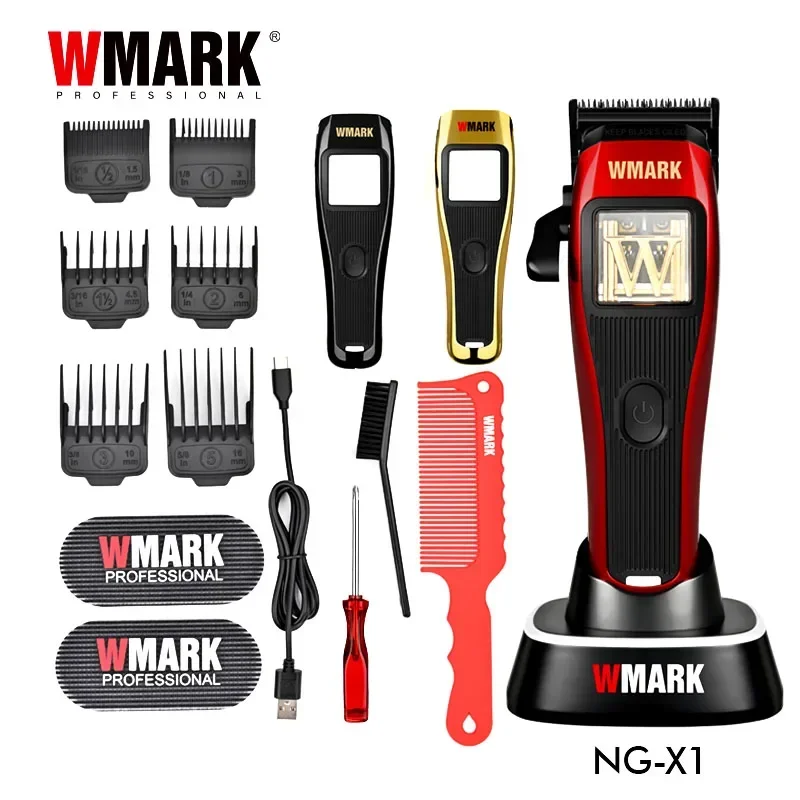 2024 WMARK NG-X1 MAGLEV HIGH SPEED HAIR CLIPPER Trimmer, Electric Hair Cutting Hair Cut, DLC Powder Metallurgy T-style Blade