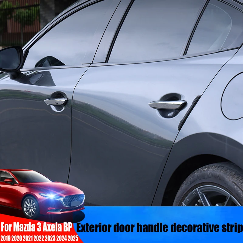 Car exterior handle decorative strip car exterior modification parts For Mazda 3 Axela BP 2019 2020 2021 2022 2023 2024 2025 view 2
