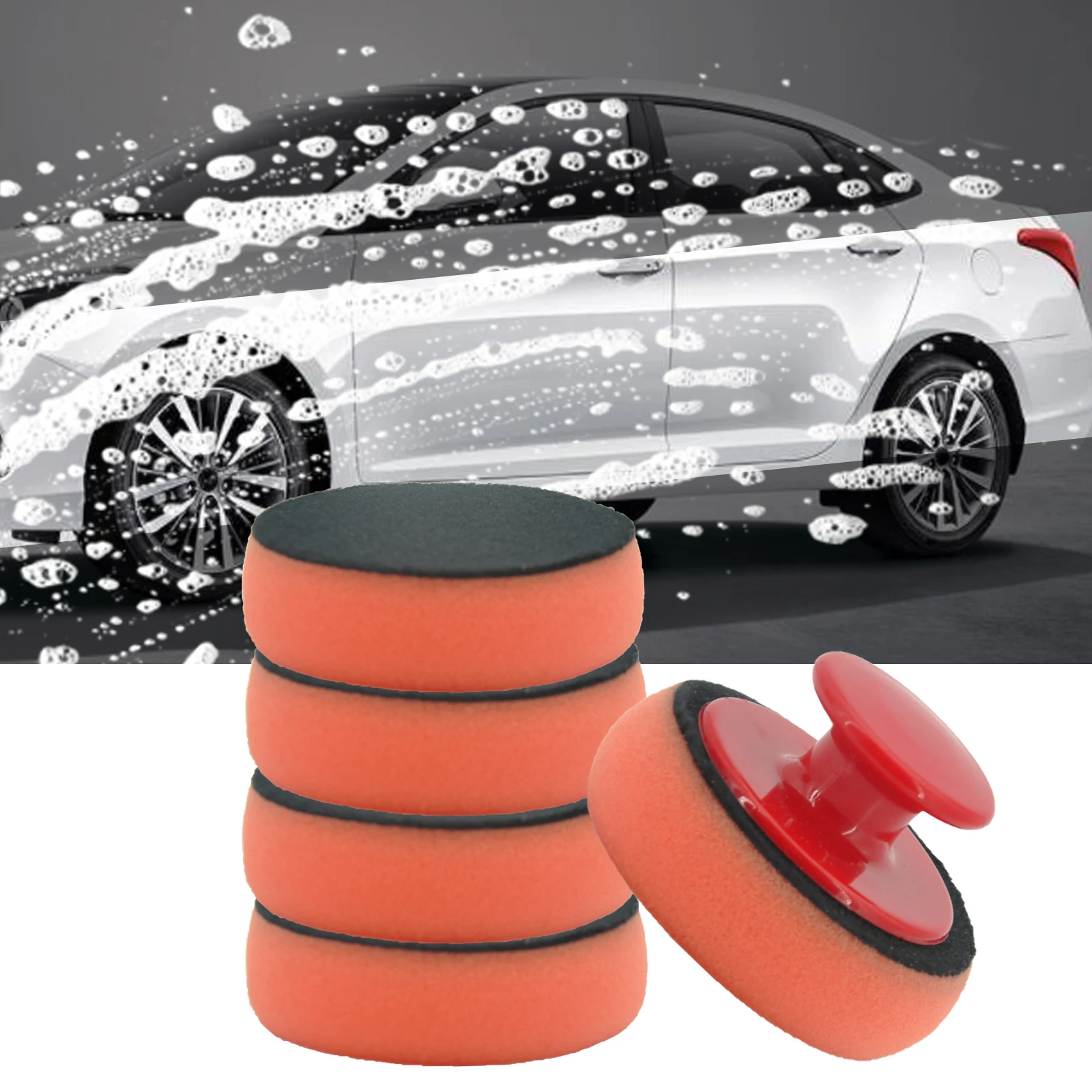 

6PCS Car Wash Wax Polish Pad Polishing Pad Sponge Car Cleaning Cloth Microfiber Applicator For Auto Polisher Waxing Sponge