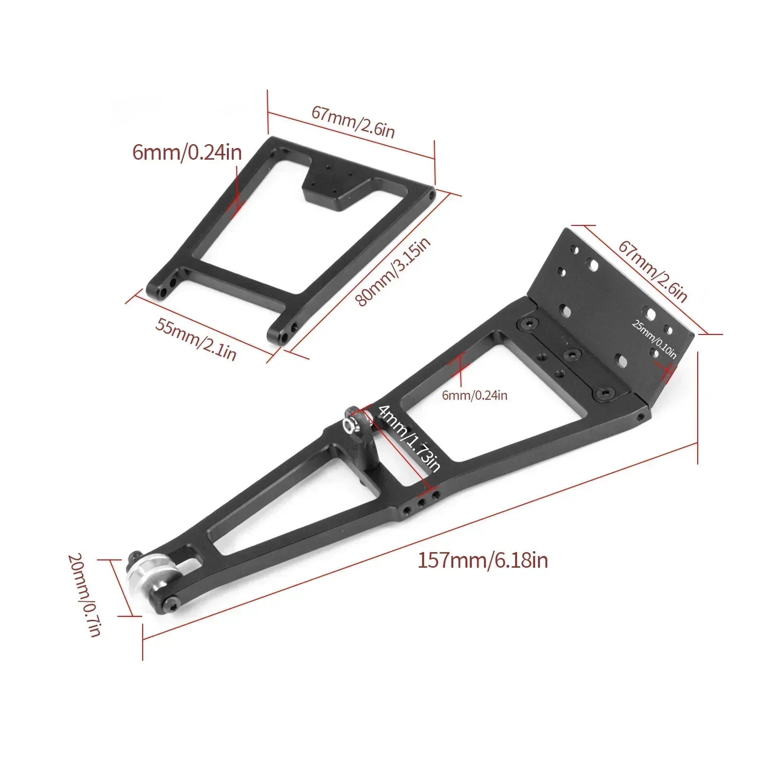 Serves/Winch Double Stent Rescue Truck/Tow Truck Crane Arm Wrecker Kit for 1/10 RC Crawler SCX10 TRX4 Capra LCG Chassis Tools