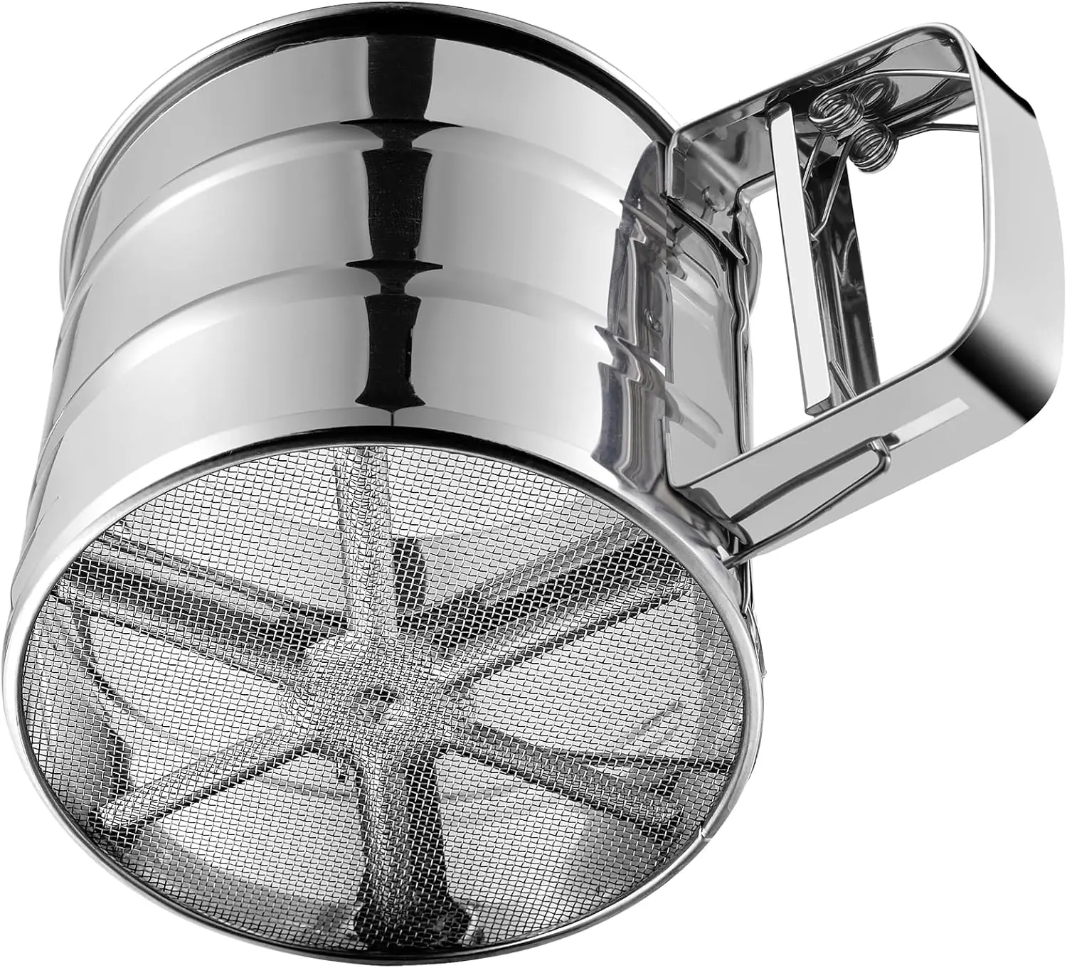 

Stainless Steel Flour Sifter, Double-Layer Fine Mesh, One-Hand Crank, Ideal for Sugar, Flour & Cake Baking