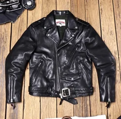 CC Shop Best.Classic Moto Rider genuine leather coat.613 style vintage Pakistani cowhide jacket.Cool Brand slim fit cloth.