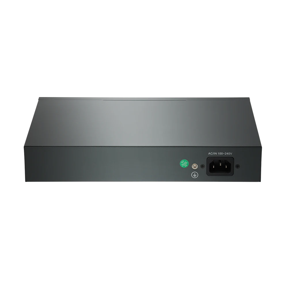 Bullscom 19-poorts PoE-switch |   16 x 10/100 Mbps PoE-poorten (250 W) + 2 x Gigabit RJ45 + 1 x SFP |   Onbeheerde Ethernet-netwerkswitch