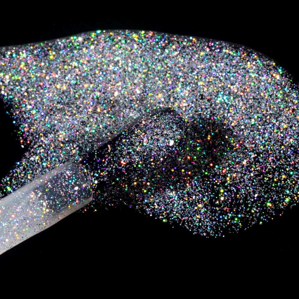 Kodies Gel holo graphische Dec klack Gel Nagellack Laser Silber funkeln Finish semi permanente UV-Maniküre Nägel Kunst versiegelung einweichen