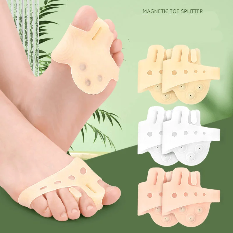 

2Pcs=1Pair Silicone Thumb Corrector Bunion Toe Hallux Valgus Protector Separator Finger Straightener Adjuster Foot Care Tools