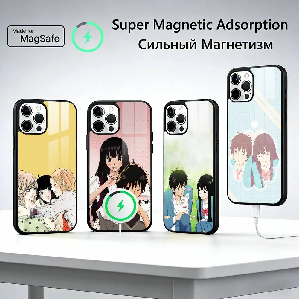 

K-Kimi Ni Todoke Comic Cute Phone Case For iPhone17,16,15,14,13,12,11 Plus,Pro Magnetic For Magsafe Wireless Charging