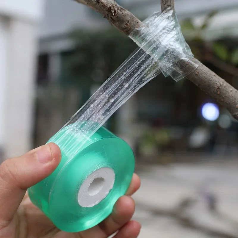 100/300M Stretchable Green Grafting Tape for Plant Support Nursery Use Household Garden Grafting Transparent Tape for Fruit Tree