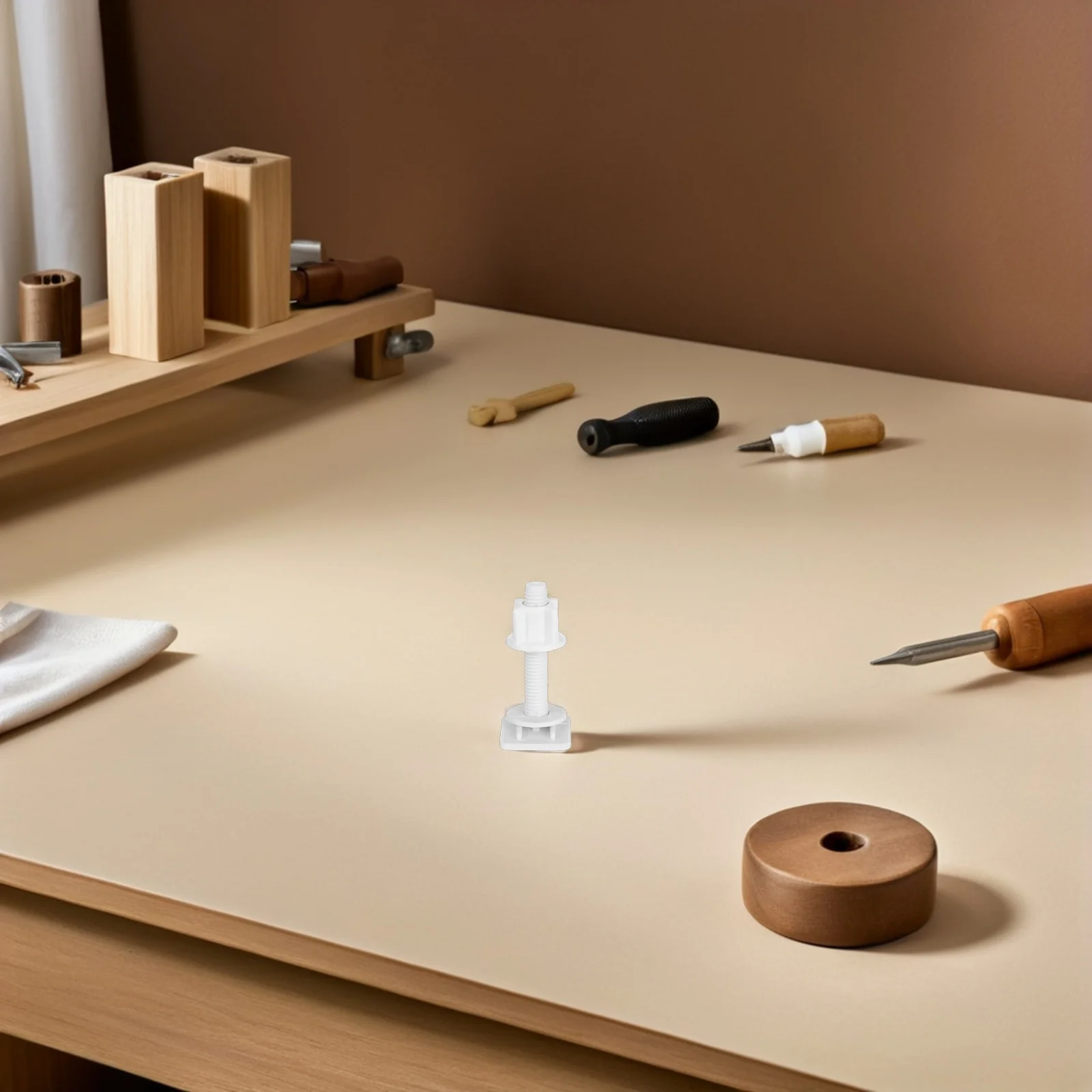 

20Pcs Toilet Seat Screws White Plastic Hinge Bolts Nuts Lid Hardware Quick Release Easy Maintenance Universal Compatibility