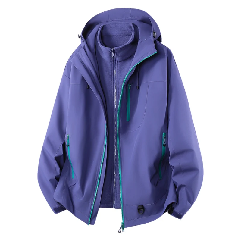 

Outdoor Cycling Sports with Fleece Windproof and Breathable Couple Jacket Autumn and Winter Sports and Leisure Trend Warm Jacket