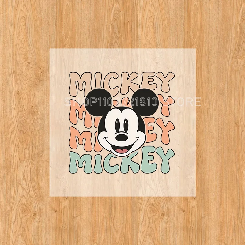 Mickey Mouse Warmteoverdracht Sticker Hoodie T-shirt Kleding DIY Kids Jongens Meisjes Minnie Leuke Anime Patch Iron Transfer Decal Geschenken