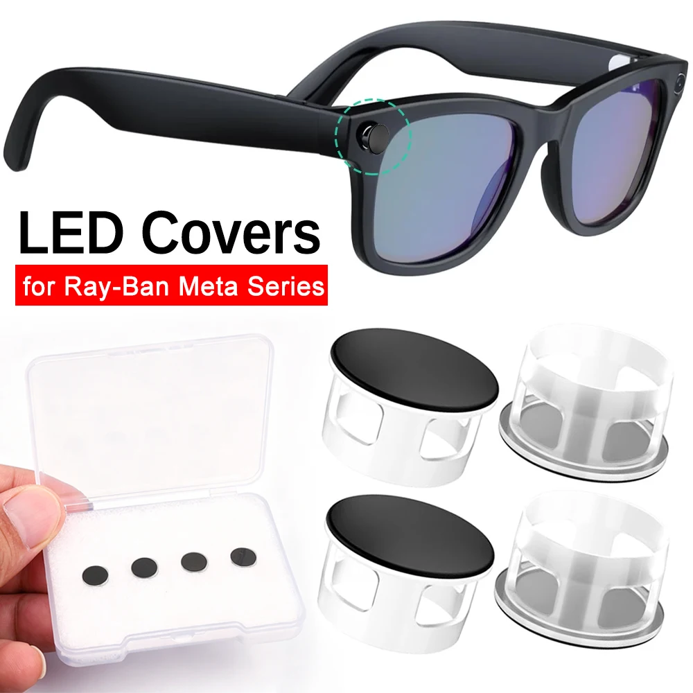 

LED Light Blocking Sticker Privacy Lens Covers for Ray-Ban Meta/Wayfarer/Skyler/Headliner Smart Glasses Cover Light Blockers