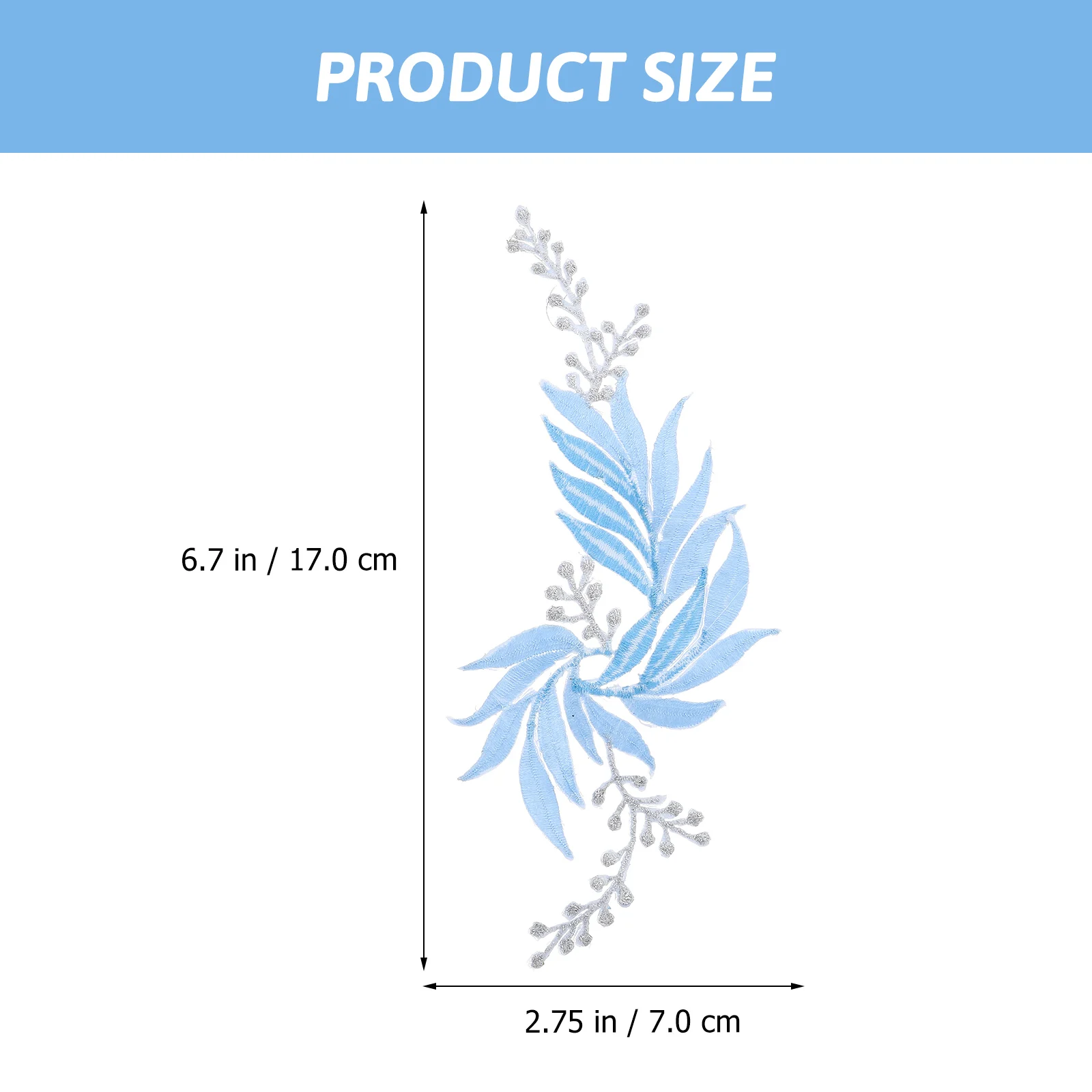 

2 Pcs Patch Leaf Women's DIY Clothing Patches Embroidery Thread Decorative Sewing