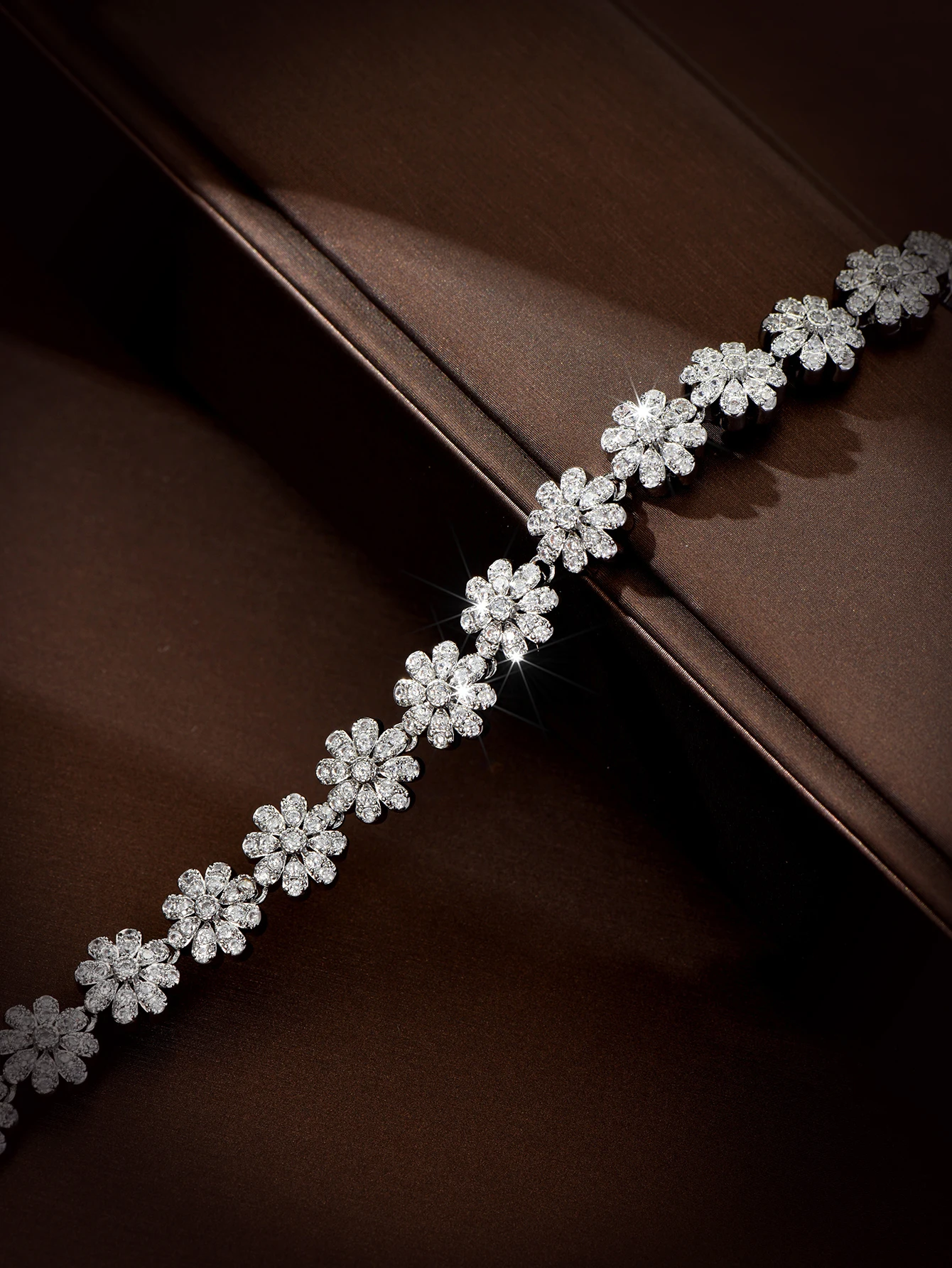 HIBRIDE Luxury Romantic Flower Jewellery Ladies Bracelet Hundred Fashion Dress Accessories Set Evening Gift Party Prom B87