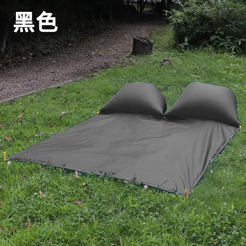 Esterilla de aire impermeable para acampar, esterilla de Picnic para exteriores con almohada portátil, cojín de humedad, esterilla de césped para playa, material de Camping