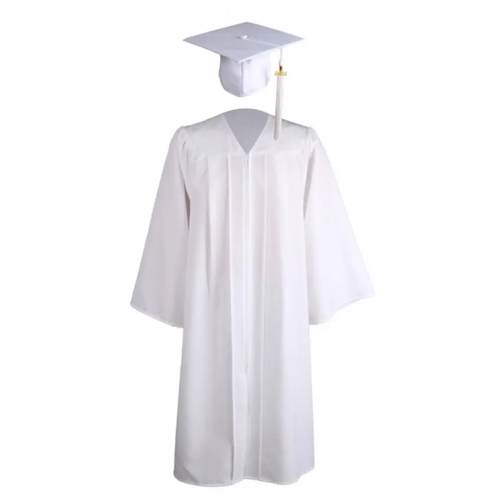 Adult Academic Robe Set Graduation Tassel Unisex Commencement Mortarboard Set School Uniform