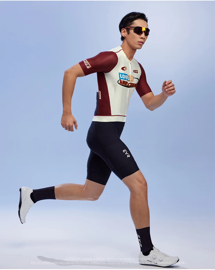 EVR Sommer Herren-Radtrikot Kurzarm Hochelastisch Atmungsaktives Radshirt Herren 3-Taschen Straßen- und Mountainbike-Oberteil – Detail 14