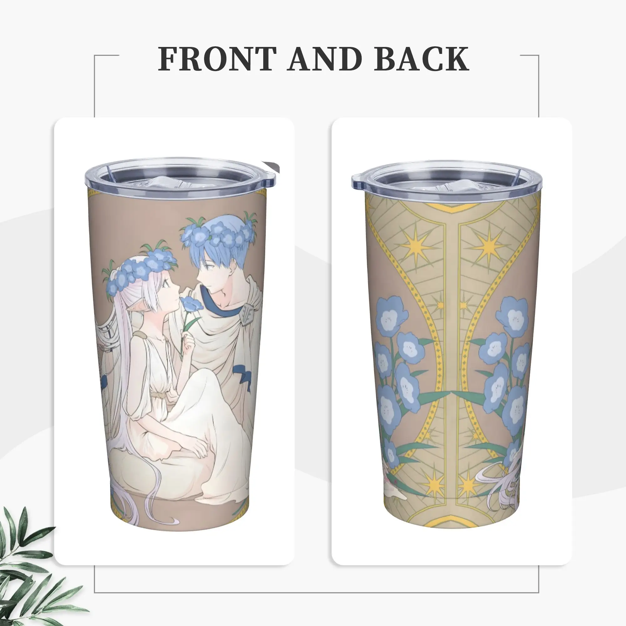 Frierens Beyond Journey's End Anime Tumbler Vacuum Insulated  Coffee Cups Vacuum Flask Office Home Mug 20oz