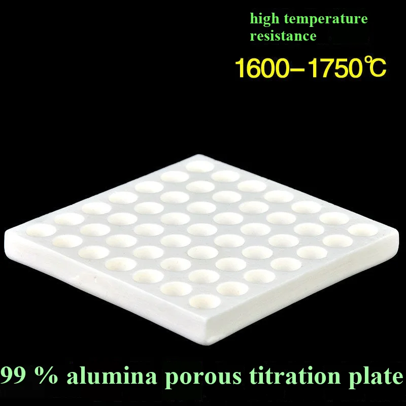 Corundum porous titration plate, reaction plate, well hole plate, 49 hole 99% alumina plate, whiteboard