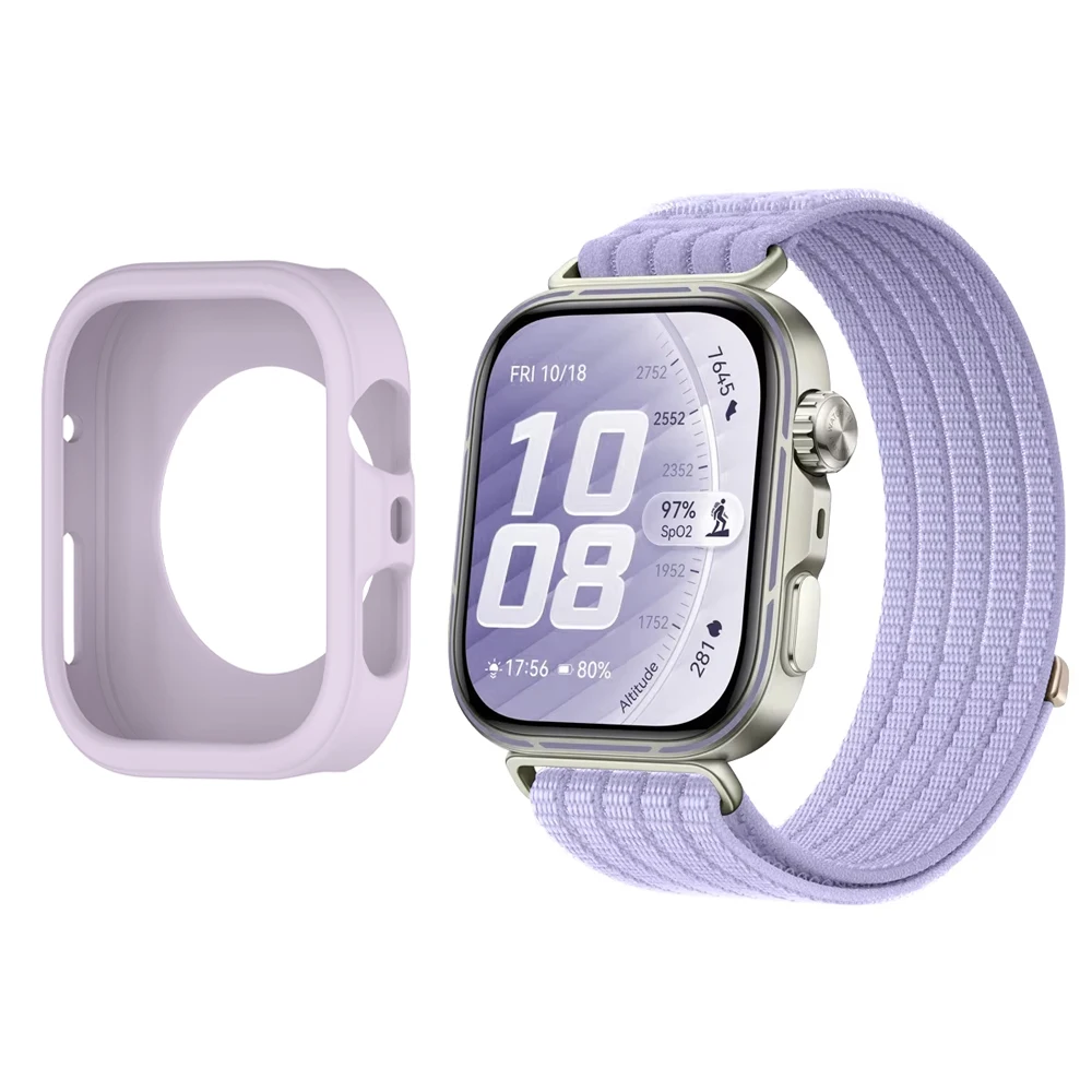 Schutzhülle für Huawei Watch Fit 5/5 Pro/Fit 4/4 Pro, Displayschutzfolie, ausgehöhlter Silikon-Stoßrahmen, Huawei Watch Fit5, schützend – Detail 10