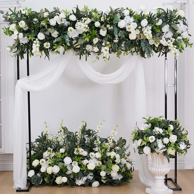 

Flower Mori Hyacinth Rose Greenery Floral Arrangement Decor Wedding Backdrop Frame Stage Floor Flower Ball Crown Wreath Props