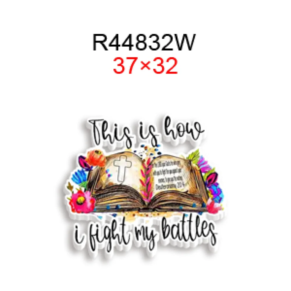 Resin Planar 10pcs/lot Jesus Christ God Leopard Transparent Glitter Acrylic Flatback for Craft Supplies Bag Scrapbook DIY Bow