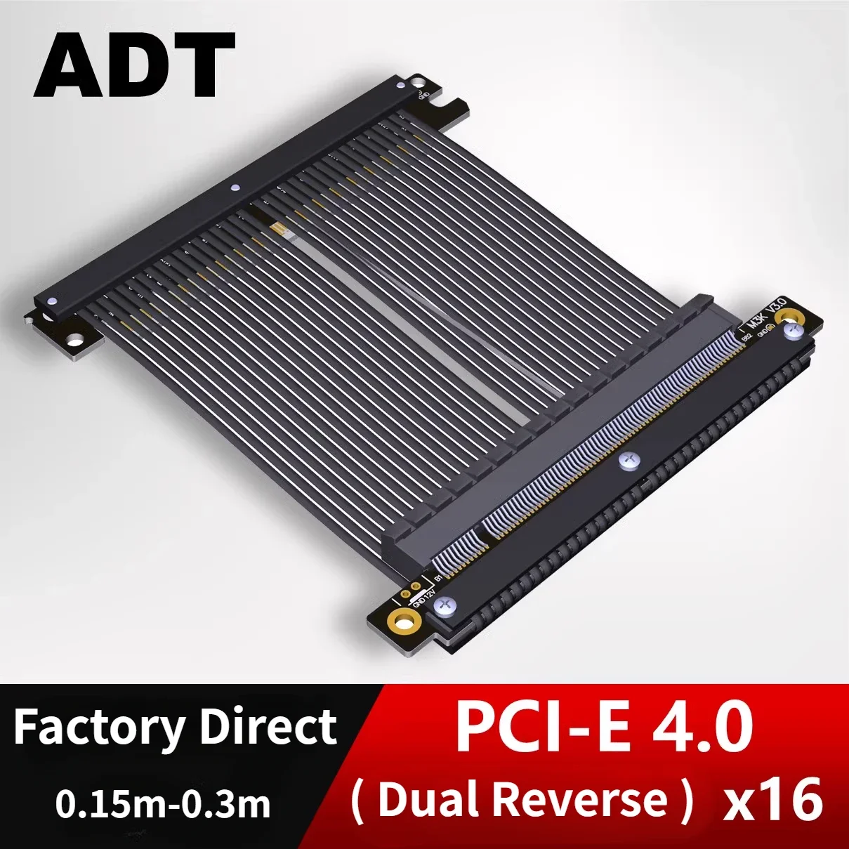 ADT-Link 2025 New PCIe 4.0 x16 Riser Cable Double Reverse Graphics Video Card RTX 4090 RX7900xt GPU Extension Adapter For ITX A4