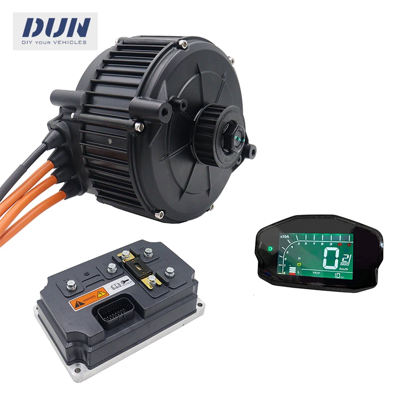 

QS165 V2 35H 5000W Peak 10KW 6500RPM Mid-Drive Motor with EM260s Controller and DKD Display Kits