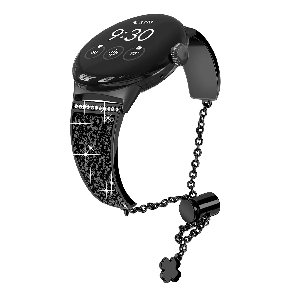 Swarovv stick drill chain metal Watch band strap for Google Pixel Watch 1/2/3 4 5 41mm 45mm wristband Miss woman lady