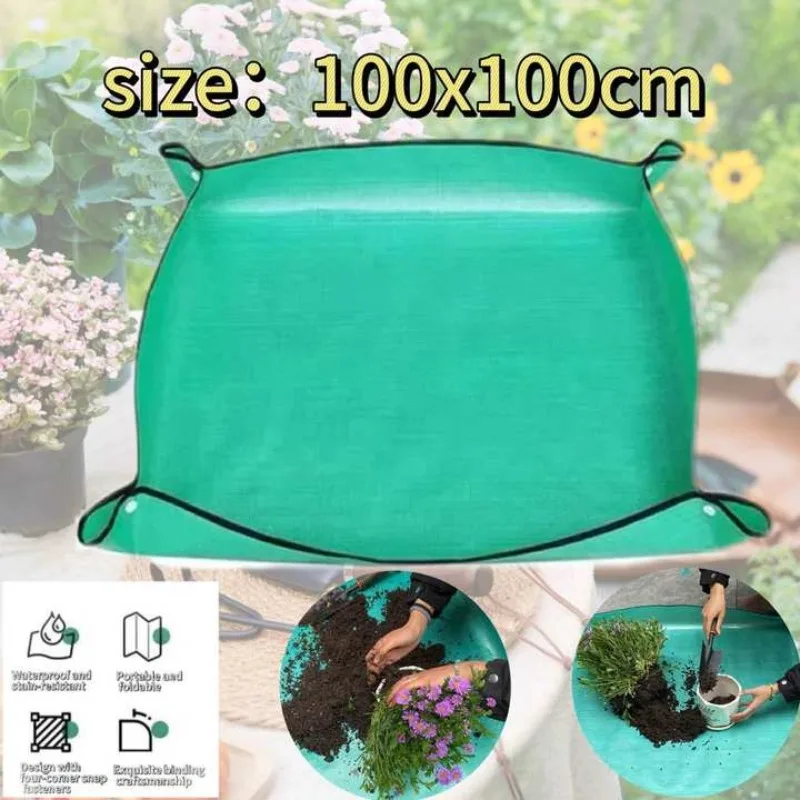 3 Piezas Estera De Jardinería Impermeable 50×50cm/66×66cm/75×100cm - Plegable Para Trasplante De Plantas 3 Piezas Estera De Jardinería Impermeable 50×50cm/66×66cm/75×100cm - Plegable Para Trasplante De Plantas