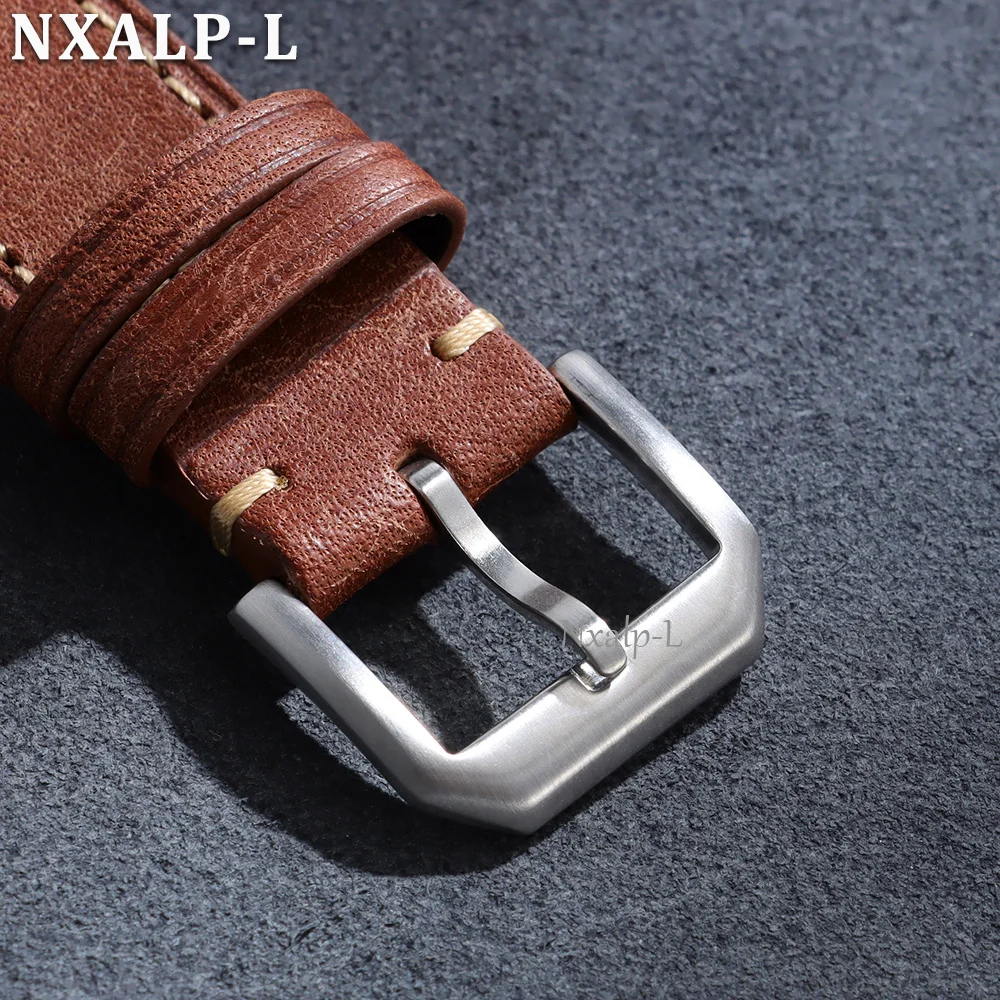 20mm 21mm 22mm Uhrenarmband aus Rindsleder für IWC Pilot Portugieser, genähtes Lederarmband, Herren- und Damen-Sportarmband, Zubehör – Detail 6