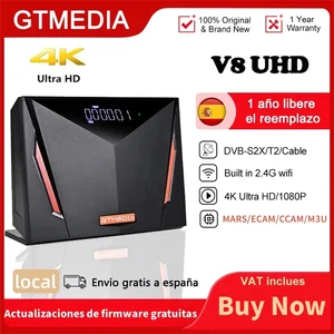 Penerima Satelit GTMEDIA V8 UHD 4K Ultra HD Kabel DVB-S / S2 / S2X+T / T2+ISDB-T+, Mendukung KOTAK TV MARS/ECAM/CCAM/M3U Dengan Slot Kartu CA 8 tv android penjualan terbaik isdb t - №