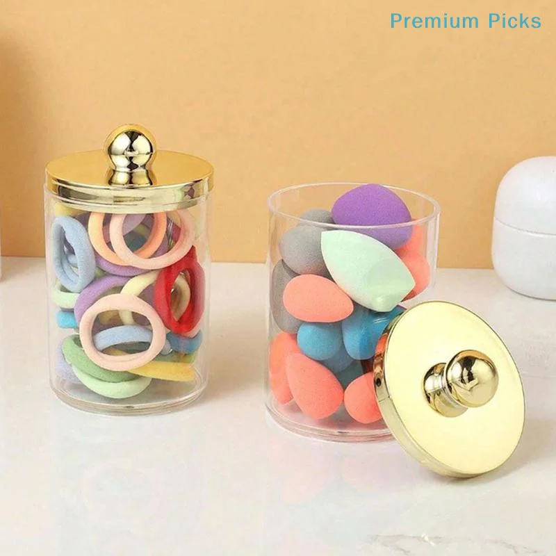 portablePremium Qtip Holder Waterproof Cotton Swab Ball Pad Storage Container Perfect Gift for Bathroom Organization Lovers