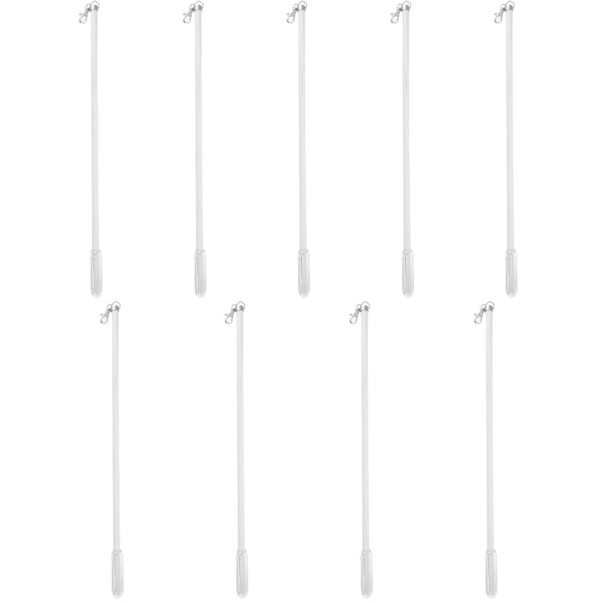 

9pcs 9 Count Curtain Rod and Hardware Pull Wand for Grommet Curtains Rods Drapery Pulls Wands Drapes