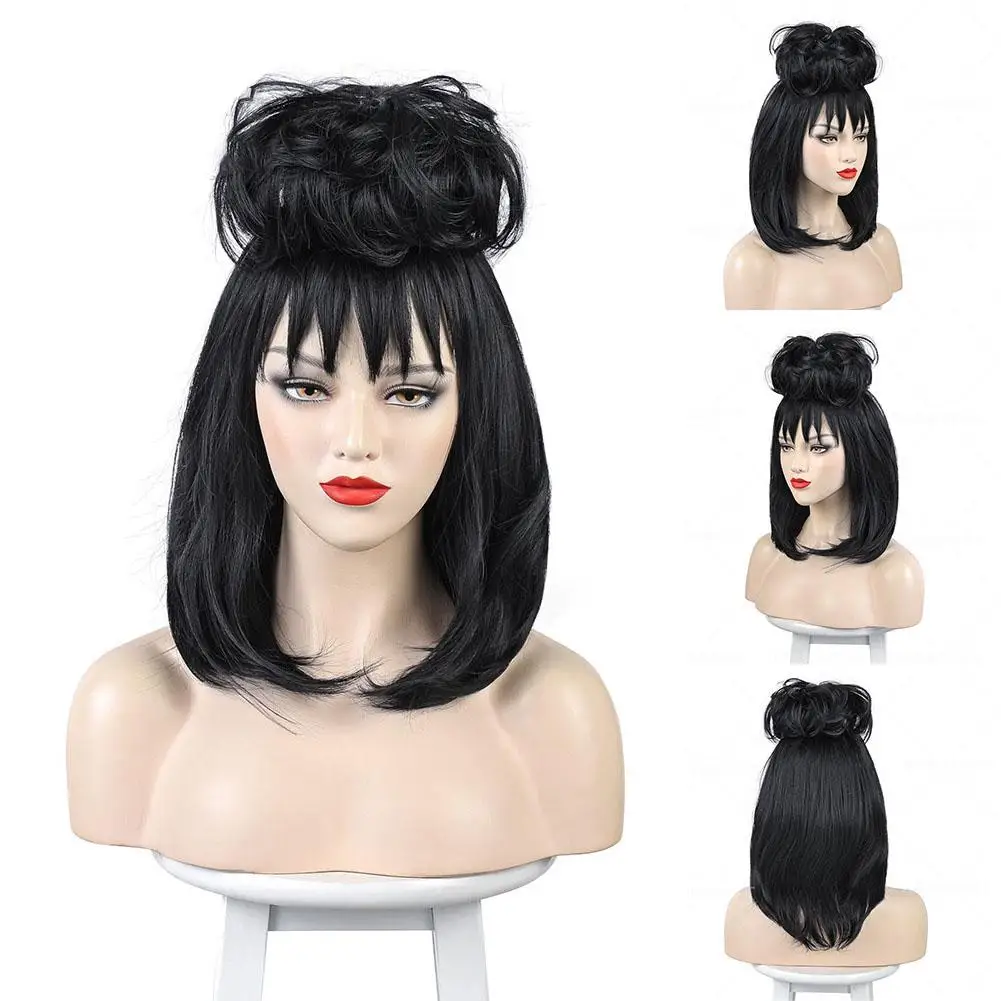 Lydia Cosplay Wig Heat Resistant Synthetic Hair Movie Juice Costume Accessories Men Women Carnival Halloween Party Props