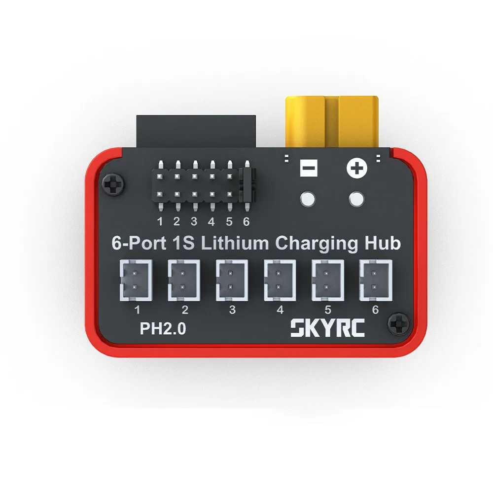 SkyRC Battery Charging Hub OSH 6-Port 1S Battery Charging Hub For LiPo LiFe Li-ion LiHV Supported B6neo B6neo 2 B6neo+ B6ACneo