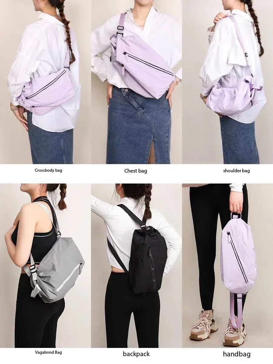 Tas selempang 2.0 jalur cepat, tas tangan pria dan wanita, tas ransel olahraga Yoga kebugaran Multi fungsi, tas selempang ringan untuk pria dan wanita