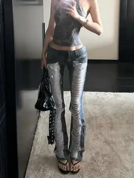 10 best sales Calça jeans de cintura baixa estilo anos 2000 - №9