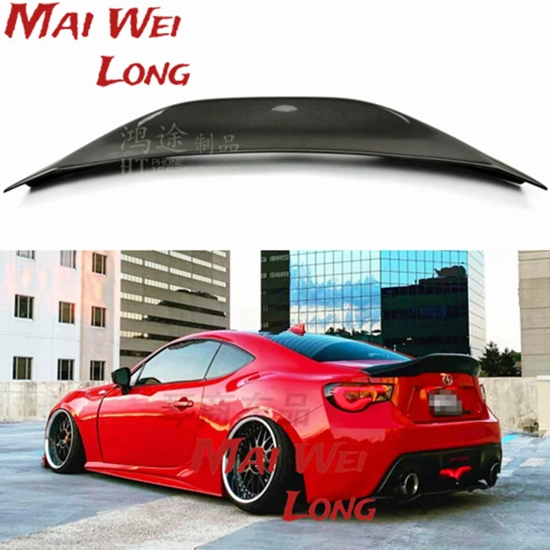 For Subaru BRZ car tail trunk type FRP fiberglass material paintless spoiler for Toyota GT86 2012 2013 2014 2015